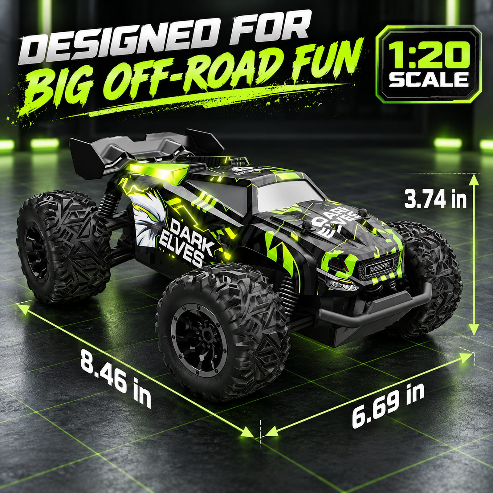 Wefone Lightning Hawk Glow RC Monster Truck photo 3