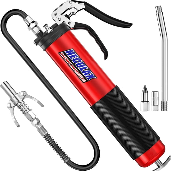 Pistolet à Graisse à Prise Robuste avec Buse - Boyau Flexible Renforcé Robuste de 18 Pouces
