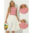 thumbnail image 2 of Unique Bargains Women's Blouse Sleeveless Vintage Summer Ginham Tops XS Red, 2 of 6