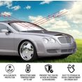 thumbnail image 3 of shiyou-Car Front Windshield Sun Shade/Cover, Reflective Frabic Foldable Sunshade for UV Rays, Sun Glare, Heat Blocking, Keep Car Cool, Universal Auto Interior Protection for Cars, SUVs, Vans (62.9"*3, 3 of 4