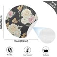 thumbnail image 3 of Roses Floral Round Placemat Set of 1, Non-Slip Heat Resistant & Waterproof Plate Pads for Dinner Table Table Placemats, 15.4 in Home Decor Gifts, 3 of 6