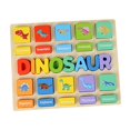 thumbnail image 2 of Yinanstore Puzzle Board Montessori Toy Handmade Craft Sorting Stacking Game Cognitive Matching Game for Birthday Presents Home Use Child Dinosaur, 2 of 8