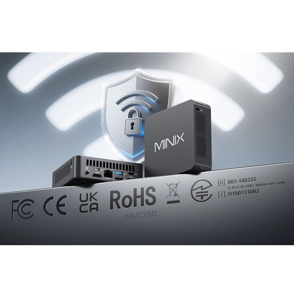 Mini PC – 16GB DDR5 RAM, 512GB SSD, US/UK/EU Plug, 8-Core Intel® Core™ i3 Processor, 4K@60Hz Triple Display MINIX NUC355
