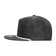 thumbnail image 3 of Decky 6043 5 Panel High Profile Relaxed Corduroy Rope Hat-Charcoal/White, 3 of 4