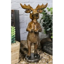 Rustic Western Whimsical Innocent Bull Moose Elk Deer Standing Figurine Decor