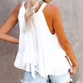 thumbnail image 6 of Womens Casual Sleeveless Shirts Halter Neck Print Tank Top and Blouses, 6 of 7
