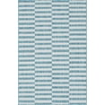 thumbnail image 3 of Unique Loom Outdoor Striped Collection Area Rug - Striped (4' 1" x 6' 1" Rectangle Light Aqua/Ivory), 3 of 6