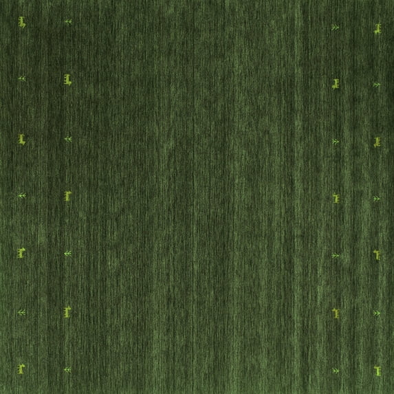 Ahgly Company Indoor Square Abstract Green Contemporary Area Rugs, 5' Square