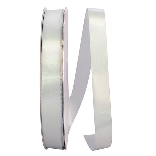 Reliant Ribbon 4950-007-05C 0.875 in. 100 Yards Double Face Satin Ribbon, Shell Grey