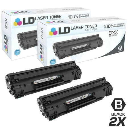 Compatible Replacements for HP CF283X / 83X Set of 2 High Yield Black Laser Toner Cartridges LaserJet Pro M201dw MFP M225dn MFP M225dw M225nw (Best Compatible Toner Cartridges For Hp)