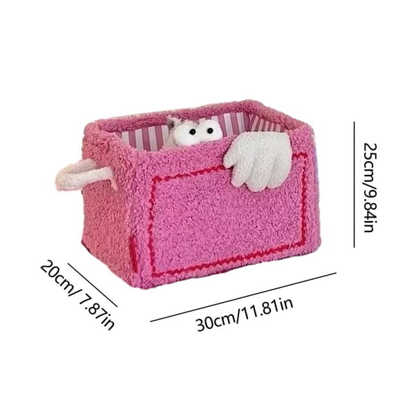 Bizhua Green Largecute Cube Storage Box Little Toy Snack Organizer Folding Storage Box Suitable for Children Boys Girls Nursery Playroom (Two Sizes Three Colors)