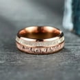 thumbnail image 4 of Rose Gold Color Brushed Deer Antler and Meteorite Rings Fashion Men Stainless Steel Rings for Men Wedding Band Jewelry Gift, 4 of 7