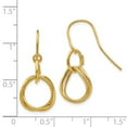 thumbnail image 4 of FB Jewels 14K Yellow Gold Small Twisted Circle Shepherd Hook Earrings, 4 of 4