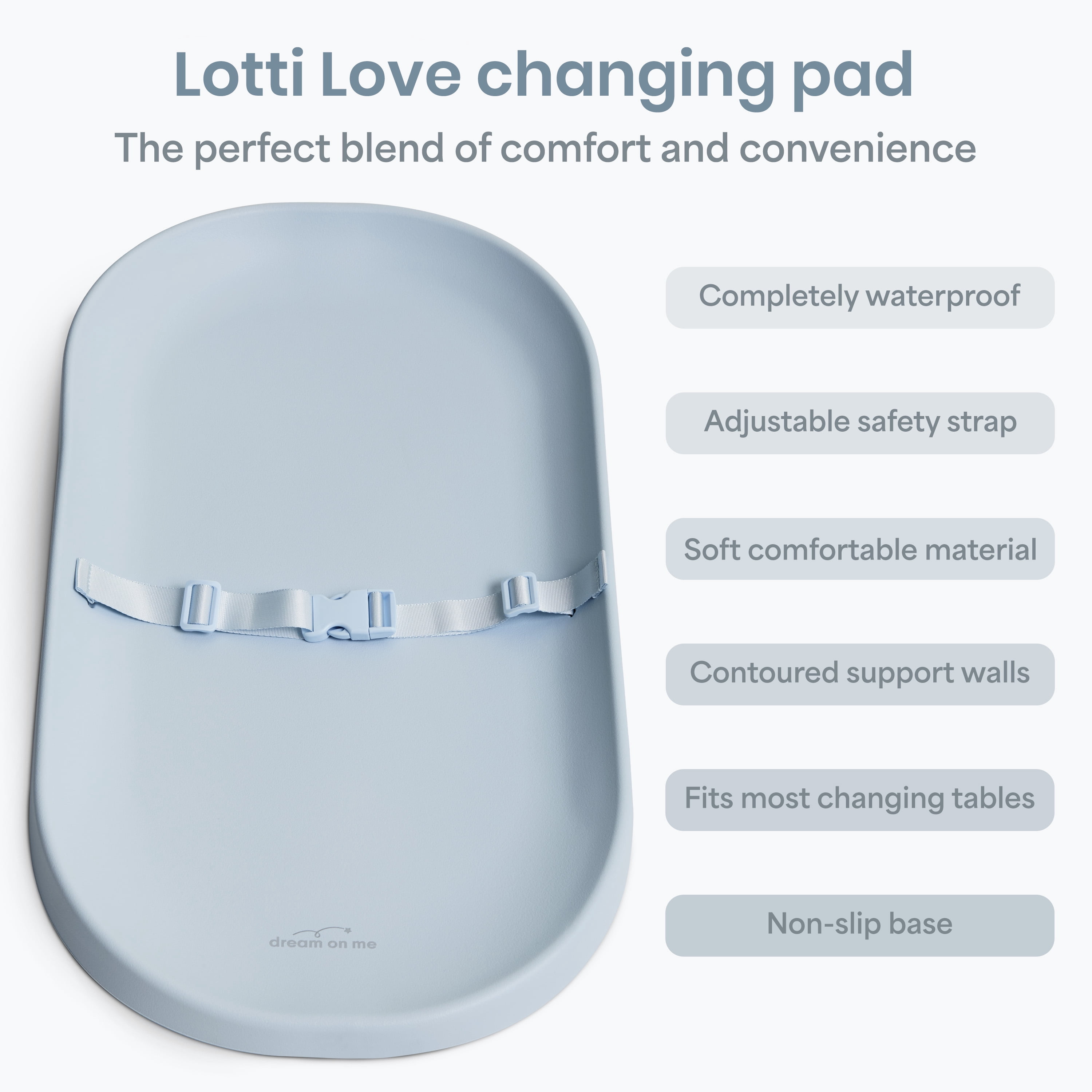 Dream On Me Lotti Love Changing Pad, Raindrop Blue
