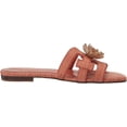 thumbnail image 6 of Sam Edelman Bay Stucco Pink Slide Open-Toe Slip-On Leather Fashion Flat Sandals (Stucco Pink, 9.5), 6 of 6