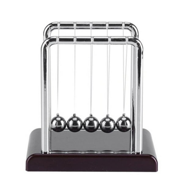 NEW SALE Min Newton Cradle Balance Ball Black Wooden Base
