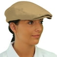 thumbnail image 3 of Flat Newsboy Traditional Golf Cap: 'Par 3' - Mens - Solid - Khaki - Microfiber, 3 of 4