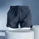 thumbnail image 1 of pstuiky Pantalones cortos para hombre, Pantalones cortos deportivos de doble capa para hombre, de color liso Pantalones cortos de entrenamiento, 1 of 6