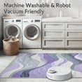 thumbnail image 5 of ODIKA 4'x6' Machine Washable Non-Slip Area Rug, Mystic Current Grey & Lilac Flow Artistic High Traffic Rug, Purple, 104550, 5 of 7