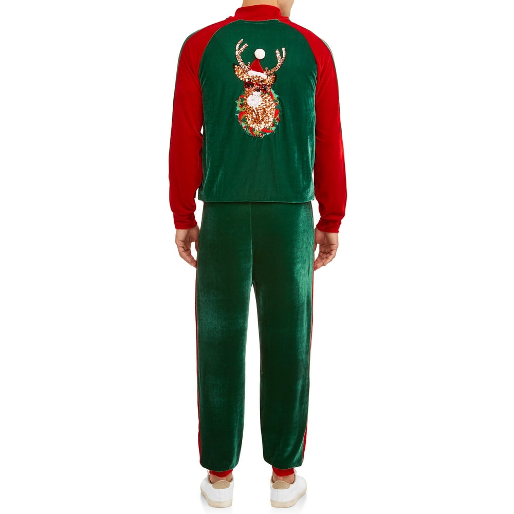 Holiday Time Holiday Time Men's Ugly Christmas Tracksuit Set, 2Piece