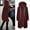 Wine, variant on BYHONG Women Autumn Winter Casual Fashion Solid Color Drawstring Hooded Long Zipper Pocket Coat Long Jacket Coat Coat for Women Green M