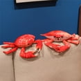 thumbnail image 4 of Crab Plush Toy 14 Inch, Soft Stuffed Animal Pillow, Funny Themed Home Decor Ornament, Creative Valentines Day Gifts or Easter Gifts for Adults 1Pcs A, 4 of 6