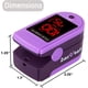 thumbnail image 2 of Oxímetro de Pulso de Dedo Zacurate Pro Series Monitor de Saturación de Oxígeno con Cubierta de Silicona y Cordón Morado Zacurate 500DL-P, 2 of 2