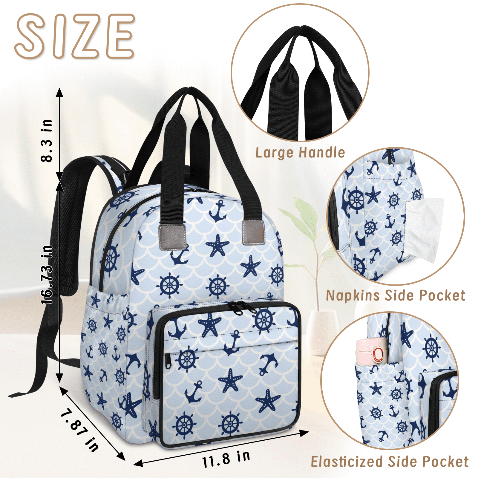 Diaper Bag for Dad Mom,Unisex Multifunction Travel Backpack with USB,Baby Changing Bag for Parents,Large Capacity,Waterproof