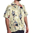 thumbnail image 2 of Football Men's Spread Collar Tops, Casual Button Down Shirts for Summer Beach, Printed Short Sleeve Shirts - Unisex, 2 of 6