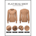 thumbnail image 6 of HOTAPEI Womens Crewneck Pullover Sweaters Ribbed Knit Long Sleeve Sweater Lantern Sleeve Slim Fit Pullover Jumper Tops, 6 of 6