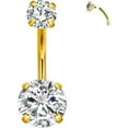 thumbnail image 2 of Gold Stainless Steel Belly Button Ring Women Jewelry 0.63x0.39x0.20x0.32in 1 Piece, 2 of 4