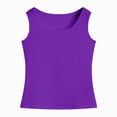 thumbnail image 4 of TOWED22 Girls Tank Tops Flowy Loose Fit Sleeveless Shirts Basic Casual Summer Tunic Tops(Dark Purple,S), 4 of 4