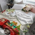 thumbnail image 3 of Winter Red Truck Throw Flannel Blanket 30x40In Cardinal Bird Linen Berry Pine Cones Super Soft Cozy Bed Blanket, Lightweight Plush Fuzzy Bed Throw for Bedroom Sofa Couch Living Room, 3 of 4