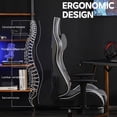 thumbnail image 5 of Ergonomic Gaming Chairs for Adults 400lb Big and Tall, Comfortable Computer Chair for Heavy People, Adjustable Lumbar Desk Office Chair with Footrest, Video Game Chairs （Gray）, 5 of 7