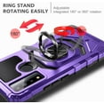 thumbnail image 3 of Nagebee Phone Case Compatible for TCL 20 XE / TCL 20XE with Tempered Glass Screen Protector (Full Coverage), Full-Body Protective [Military-Grade] Magnetic Car Mount Ring Holder Heavy-Duty (Purple), 3 of 6
