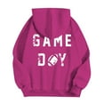 thumbnail image 5 of TYGHBN Women's Casual Rugby GAME DAY Printed Zipper Hoodie Light Weight Women Hoodie Woman's Zip Hoodie Woman Sweatshirt Hoodie Woman Hooded Sweatshirt Womens Athletic Hoodies Pullover Womens Snap, 5 of 5