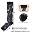thumbnail image 3 of FORMRS Womens Knee High Socks Casual Long Thick Travel Daily Wear, 1 Pair, Jolly Snowman, 3 of 6