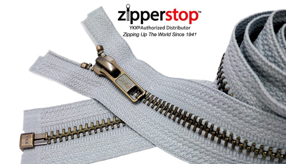 1 Zipper/Pack Medium Weight Separating Sale 14 Jacket Zipper YKK #5 Aluminum Metal Color Steel Grey 119