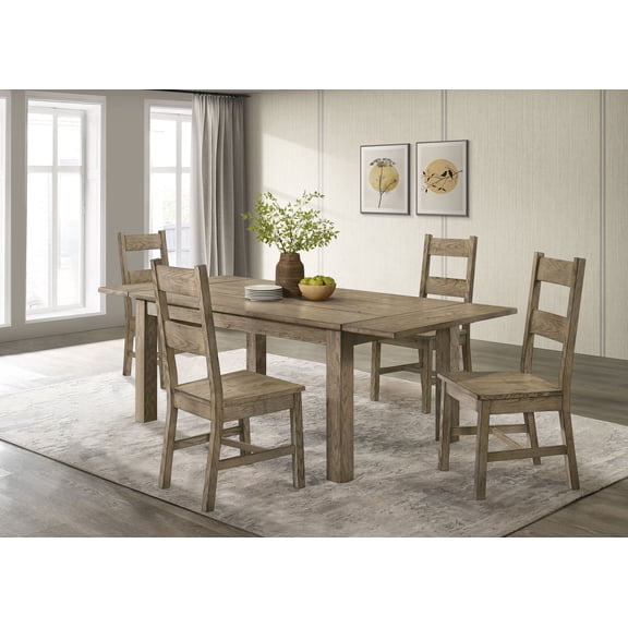 Coaster Cardova 5-Piece Extension Table Dining Set, Vineyard Oak