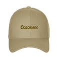 thumbnail image 2 of Daxton USA States Classic Structured Golf Dad Hat Cap, Khaki Hat Colorado, 2 of 4