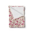 thumbnail image 2 of Flower Soft Flannel Fleece Throw Blanket, Romantic Spring Branches Bursting into Flowers Pink Magnolia Garden Botany, Cozy Plush for Indoor and Outdoor Use, 60" x 80", Pink White Green, by Ambesonne, 2 of 5