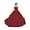 Burgundy, variant on Girls' Lace Applique Flower Girl Dress for Wedding Elegant Sleeveless Ball Gown with Tulle Skirt Lace-Up Back Ages 2-16