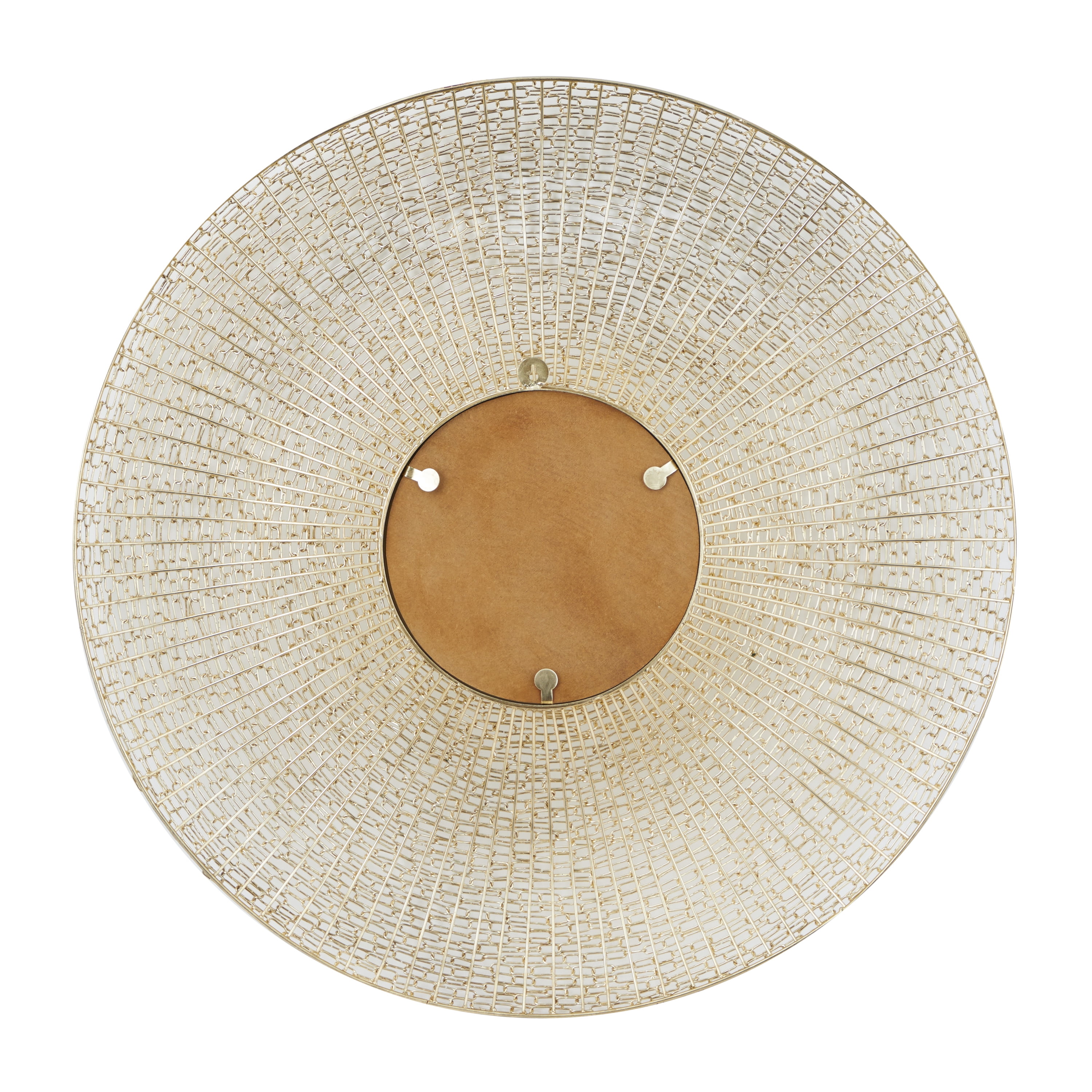 DecMode 36" x 36" Gold Starburst Wall Mirror