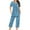 Blue, variant on Wancir Women's Pajamas Sets Long Sleeve with Plaid Pants Soft Sleepwear 2 Piece Pjs Lightweight Lounge Set with Pockets