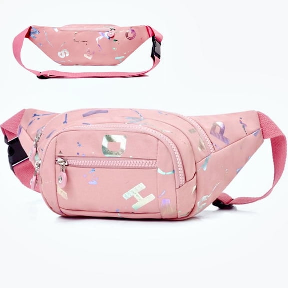 Juuar Fanny Pack for Women Multi Pockets Crossbody Bag Waterproof Waist Pack Messenger Bag, Pink