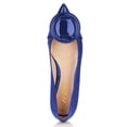 thumbnail image 4 of YDN Women Comfortable Pointed Closed Toe Ballet Flats Buckle Comfort Slip On Dressy Walking Casual Shoes Size 7 Blue, 4 of 4