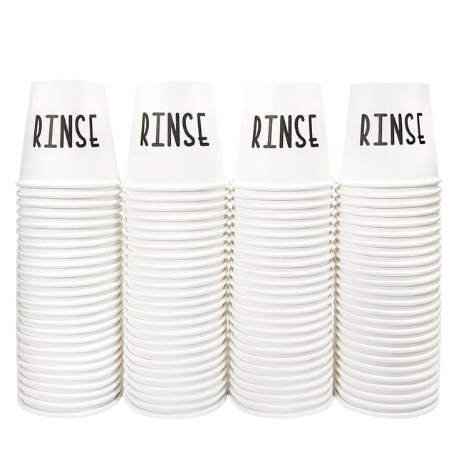 Vasos de enjuague bucal BONLONG 100, 90 ml, vaso de baño RINSE Word