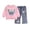 a64-Hot Pink, variant on yboeqw Kids Girl Clothes Girl Long Sleeve Sweatshirt Pullover Tops Denim Pants Fall and Winter Outfit Set,Size 1-2 Years