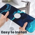 thumbnail image 6 of Pofeuu Blue Marble And Gold Print Splash Guard for Sink Faucet Sink Gadgets-Splash Guard Behind Faucet Drip Catcher for Kitchen, Bathroom,Sink Mat, 6 of 7