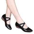 thumbnail image 2 of Women Soft Dance Shoes Practice Comfortable Flats Toe Lightweight Round, 2 of 4